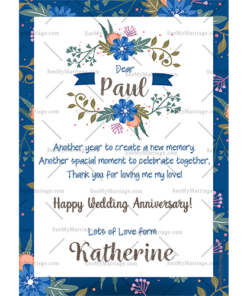 Floral Bokeh_wedding Anniversary E-card