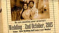 Romantic Times - Save The Date Newspaper Invitation