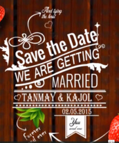 Strawberry Wedding - Animated Save The Date Card