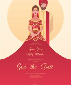 Wedding Bells - Save The Date Whatsapp Card