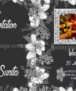 Dark Fantasy - A Black & White Falling Flowers Simple Classy Save The Date Video