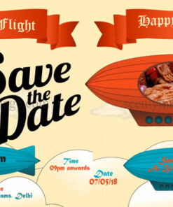 Happy Flight - A Simple Puppet Animated Flight In Sky Save The Date Wedding Invitation Video