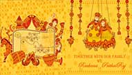 Auto Raja Auto Rani - A Golden Theme Rajasthani Couple Animated Traditional Colourful Wedding Invitation Video