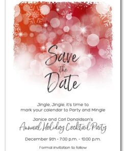 Love Connection - Cocktail Party Save The Date Whatsapp Card