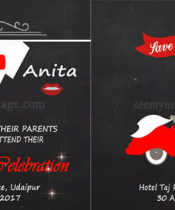 Happy Days - A Chalk Board Theme Sparkle Animated Wedding Save The Date Invitation Video
