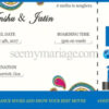 Wedding Travel Ticket - A Simple Blue Theme Boarding Pass Animated Destination Wedding Save The Date Invitation Video