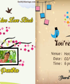 Tree Love - Floral And Birds Animated Hanging Picture Frames Theme Save The Date Wedding Invitation Video