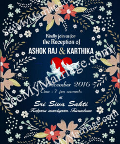 Beautiful Blooms - Floral Theme Wedding Save The Date Whatsapp E-card