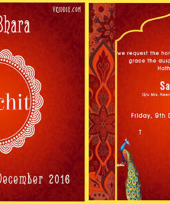 Hath Bhara - Red Theme Traditional 2d Animated Save The Date, Invitation Video