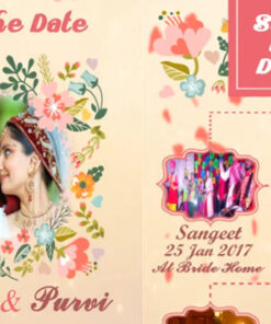 Everlasting Florals - A Falling Flowers With Dazzling Creamy Background Theme Wedding, Phere, Save The Date, Instagram, Modern,