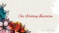 Watercolor Wedding Invite - Simple Traditional Floral Theme Wedding Invite