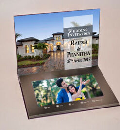 A Modern Laptop Style Wedding Video Invitation Card