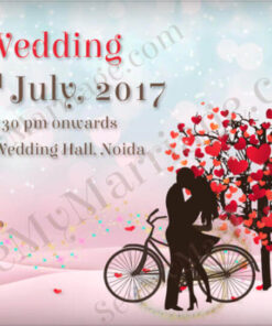 Ice Age Love - Couple Cartoon With Winter Theme And Love Tree Wedding Save The Date Whatsapp E-card Invitation