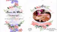 Impress Me - White Floral Theme Simple And Stylish Wedding Save The Date Invitation Video E-card