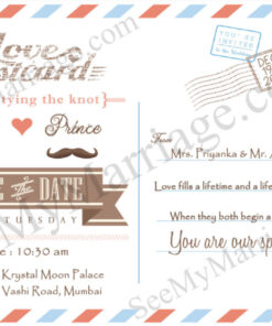 Weddingram - Letter Type Simple Trendy Wedding Save The Date Invitation Whatsapp E-card