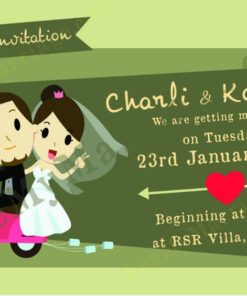 Travel Towards Destination - A Beautiful Bike Decorated Cute Destination Couple Wedding Save The Date E-card Invitation For Wha