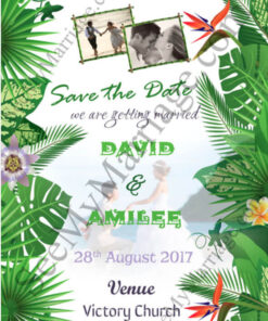 Jungle Book - Green Theme Save The Date Invitation E-card For Whatsapp