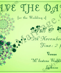 Green Signal - Wedding Save The Date Whatsapp Invitation E-card