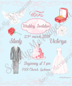 All Set To Their Wedding - Save The Date Whatsapp Invitation E-card