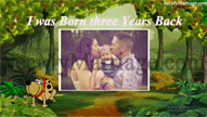 Amazing Jungle Theme Cartoon Animated Baby Birthday Invitation Video