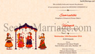 Dulha Dulhan In Mandap - Floral Theme Royal Style Traditional Cartoon Animated Wedding Save The Date Invitation Video