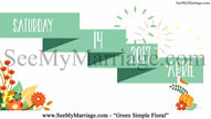 Green Simple Floral Theme Wedding Save The Date Invitation Video