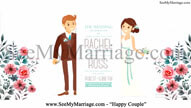 Happy Couple - A Floral Animated Couple Save The Date Invitation Video