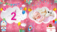 Its Party Time - Doraemon Characters Animated 2nd Birthday Invitation Video