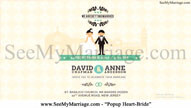 Popup Heart - Bride & Groom In Church Christian Style Save The Date Invitation Video