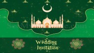 Taj Mahal – Green Theme Sparkle Reveal Muslim Couple Traditional Save The Date Video | ID: 11418