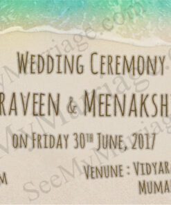 A Day At The Beach - Destination Wedding Whatsapp Invitation E-card