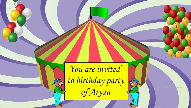 Circus Theme Cartoon Animated Birthday Invitation Video