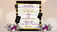 Shimmer Gold - Royal Egyptian Golden Theme Floral Decorated Modern Wedding Save The Date Invitation Video
