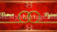 Red Roses - Beautiful Flower Theme, Golden Rings Animated Modern Wedding Save The Date Invitation Video