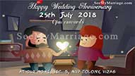 Animated Happy Wedding Anniversary Save The Date Video