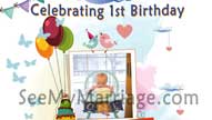 Celebrating The 1st Birthday Invitation Video | ID: 11180