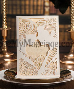 Love Story Laser Cut Wedding Invitation Card - Pack Of 100