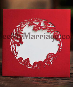 Rounded High Quality Laser Cut Wedding Invitation Card - Pack Of 100