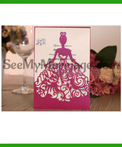 Angel Laser Cut Wedding Card - Pack Of 100