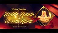 Moment To Capture - Elegant Gold Writing Red Color Theme Photo Slide Show Wedding Save The Date Video