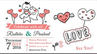Celebrate With Us - Beautiful Hand Art, White Board Animated Wedding Save The Date Video For Couple