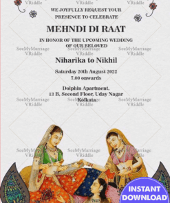 Mehendi Invitation Card