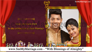 With Blessings Of Almighty - Arranged Hindu Wedding Invitation Video With Traditional Wedding Cliparts