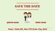 Western Wedding - Cute Cartoon Couple Animated Classy Save The Date Video