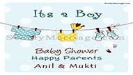 Blue Theme Baby Shower Celebrations Invitation Video | ID: 11234