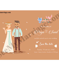 Creative Couple - Save The Date Modern Theme Whatsapp E-card