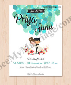Take Of The Balloons - Christian Theme Save The Date E-card For Whatsapp