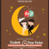 Moon Cradle - Awesome Swinging Moon With Smiling Cartoon Couple Falling Stars Animated Wedding Save The Date Invitation Whatsap