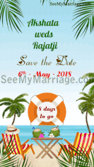 Beach - Couple Save The Date Wedding Invitation Gif