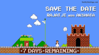 Super Mario Game Theme - Wedding Countdown, Save The Date Invitation Gif